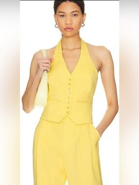 Favorite Daughter Yellow Halter Top